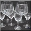 K40. Pair of brandy snifters (5.5”h) and 4 cordials - $12 